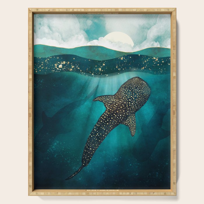 Metallic Whale Shark Serving Tray Gallery Image 1