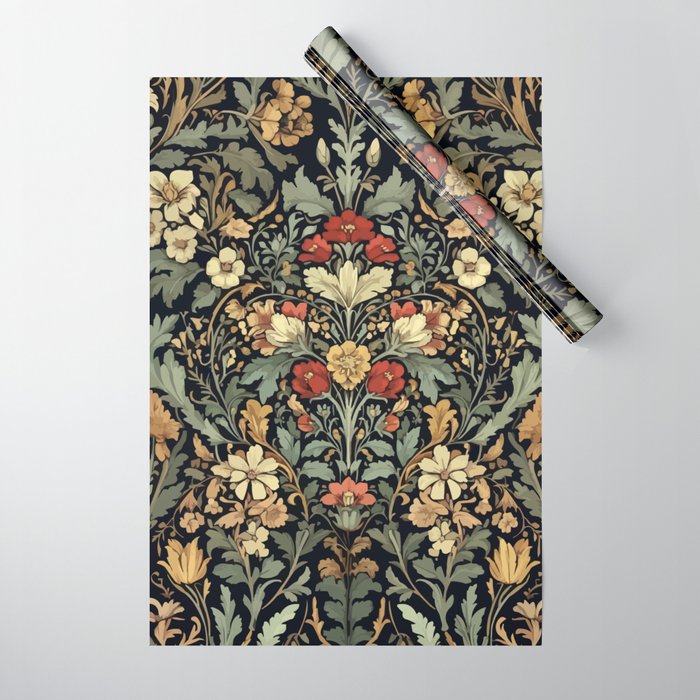Floralia Vintage Bloom Wrapping Paper Gallery Image 1