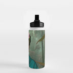 Frida Kahlo, Modern Bohemian Painting Eclectic Woman, Colorful Tropical Historic Artist, Portrait Jungle Boho Mob Wife Concept Water Bottle Gallery Image 2
