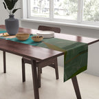 Frida Kahlo, Modern Bohemian Painting Eclectic Woman, Colorful Tropical Historic Artist, Portrait Jungle Boho Mob Wife Concept Table Runner Gallery Image 2