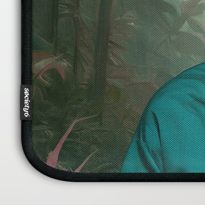 Frida Kahlo, Modern Bohemian Painting Eclectic Woman, Colorful Tropical Historic Artist, Portrait Jungle Boho Mob Wife Concept Laptop Sleeve Gallery Image 3