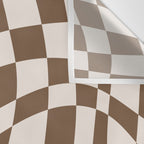 Wavy brown checker  Wall Tapestry Gallery Image 3