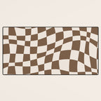 Wavy brown checker  Desk Mat Gallery Image 3