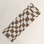 Wavy brown checker  Yoga Mat Gallery Image 1