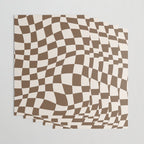 Wavy brown checker  Wrapping Paper Gallery Image 3