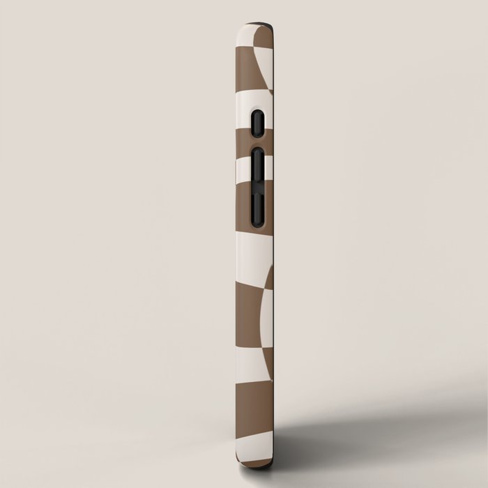 Wavy brown checker  iPhone Case Gallery Image 2