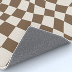 Wavy brown checker  Rug Gallery Image 4