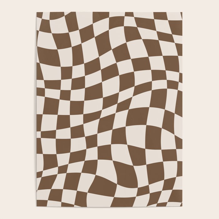 Wavy brown checker  Poster Gallery Image 4
