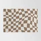 Wavy brown checker  Rug Gallery Image 2