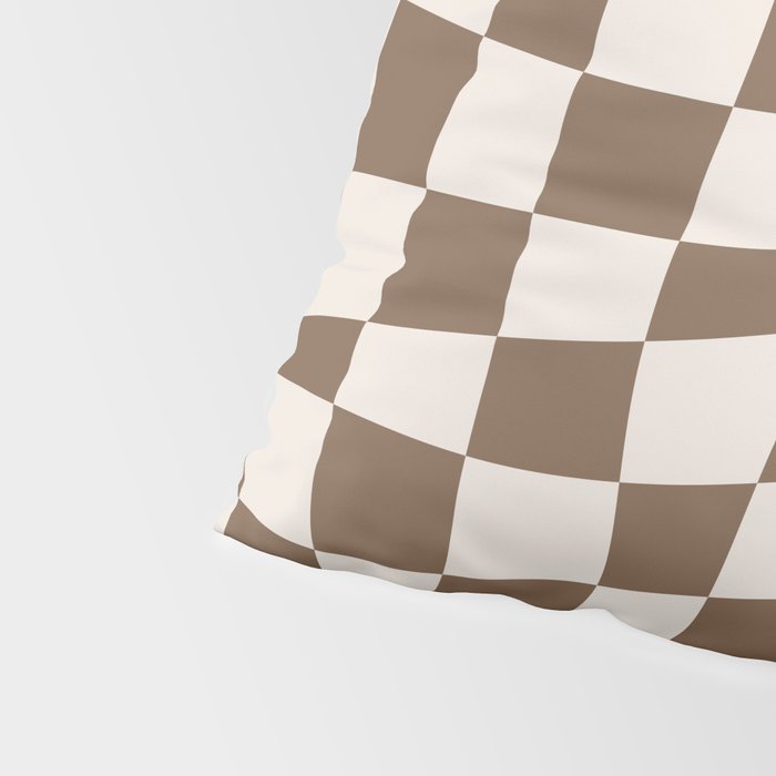 Wavy brown checker  Pillow Sham Gallery Image 4