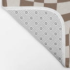 Wavy brown checker  Bath Mat Gallery Image 2