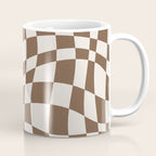 Wavy brown checker  Coffee Mug Gallery Image 1