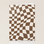 Wavy brown checker  Stationery Card Gallery Image 2