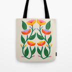 Symmetrical Flowers 2 Tote Bag Gallery Image 1