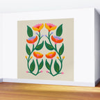 Symmetrical Flowers 2 Wall Mural Gallery Image 2