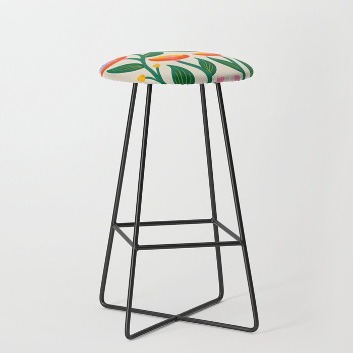 Symmetrical Flowers 2 Stool Gallery Image 1