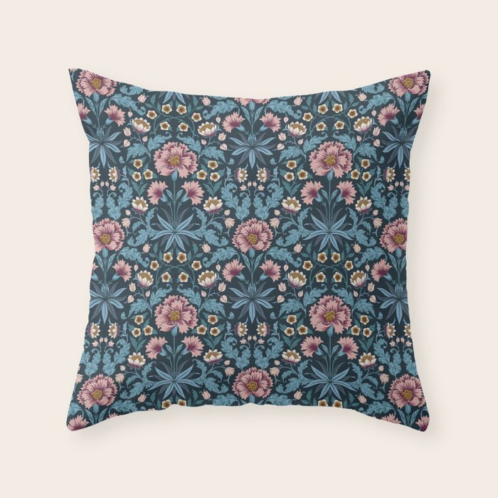 Romantic Botanica - Carnation Throw Pillow Gallery Image 6