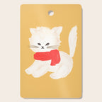 Fluffy Kitten - Yellow Cutting Board Gallery Image 1