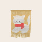 Fluffy Kitten - Yellow Wall Hanging Gallery Image 1