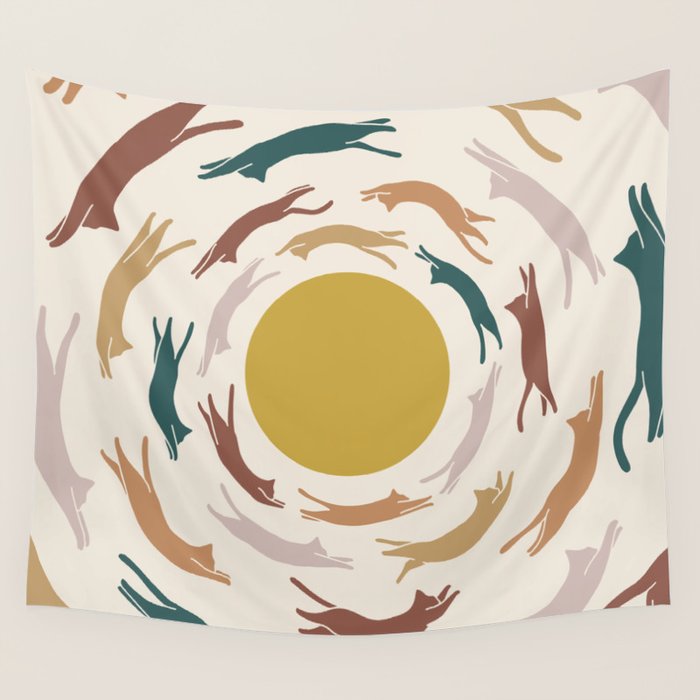 Cat Landscape 166 Wall Tapestry Gallery Image 4