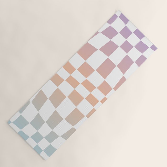 2014 gradient checked warp Yoga Mat Gallery Image 1
