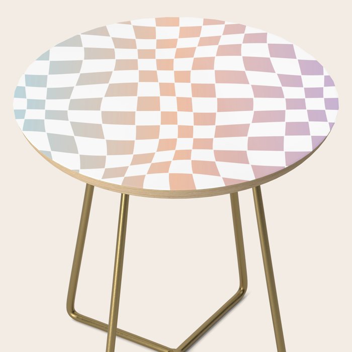 2014 gradient checked warp Side Table Gallery Image 2