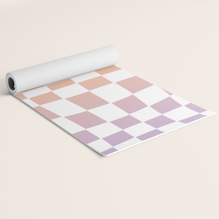 2014 gradient checked warp Yoga Mat Gallery Image 2