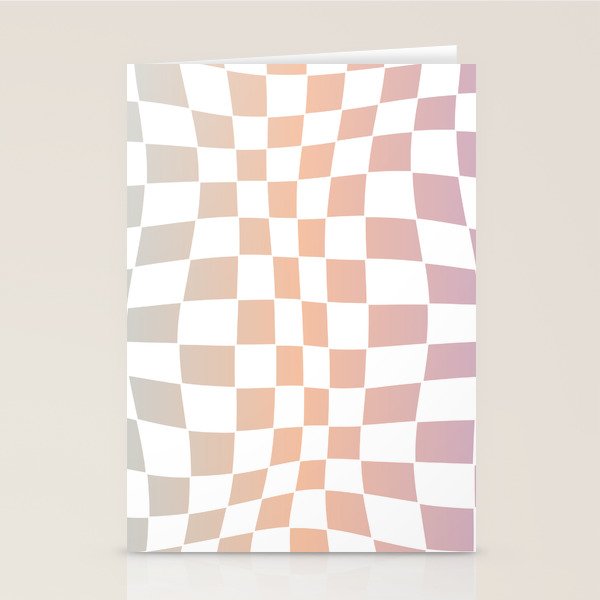 2014 gradient checked warp Stationery Card Gallery Image 2