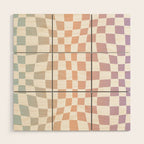 2014 gradient checked warp Wood Wall Art Gallery Image 1
