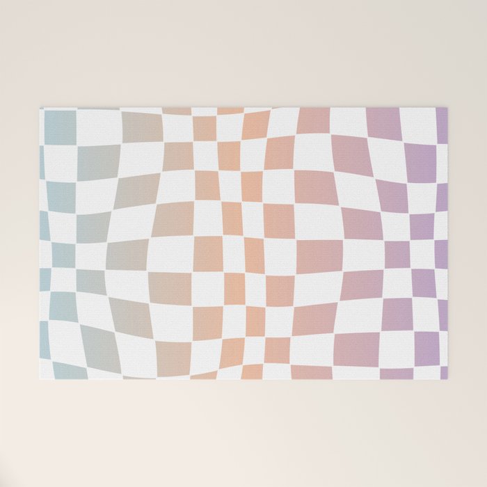 2014 gradient checked warp Welcome Mat Gallery Image 1