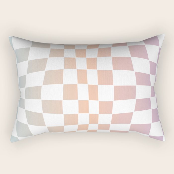 2014 gradient checked warp Rectangular Pillow Gallery Image 1