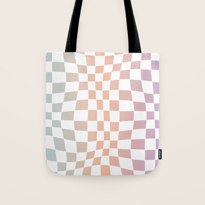 2014 gradient checked warp Tote Bag Gallery Image 1