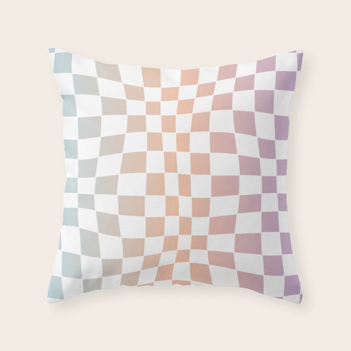2014 gradient checked warp Throw Pillow Gallery Image 1