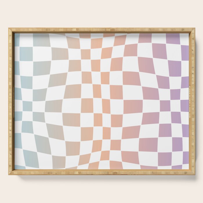 2014 gradient checked warp Serving Tray Gallery Image 1