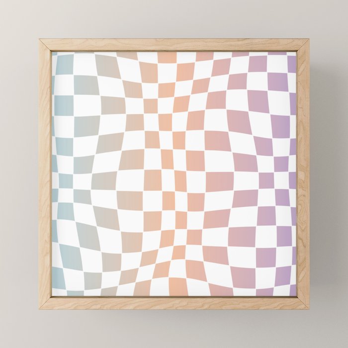 2014 gradient checked warp Mini Art Print Gallery Image 1