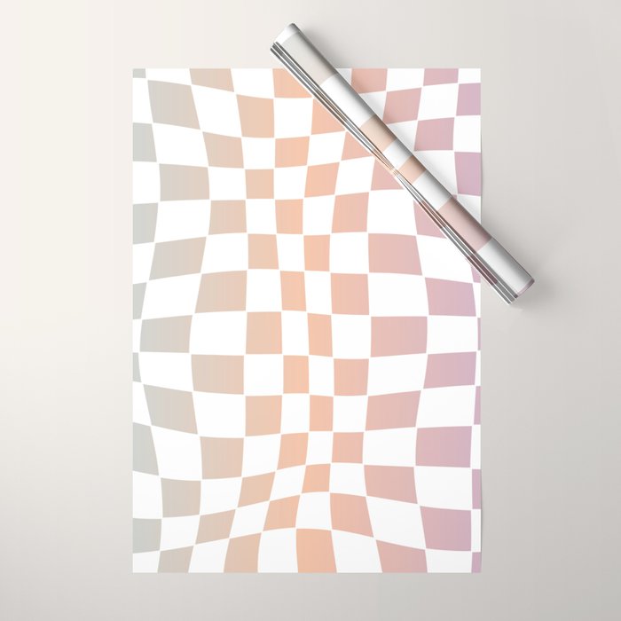 2014 gradient checked warp Wrapping Paper Gallery Image 1