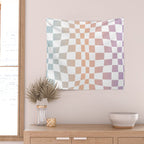 2014 gradient checked warp Wall Tapestry Gallery Image 2