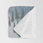 fox goes to the moon Throw Blanket Gallery Image 3
