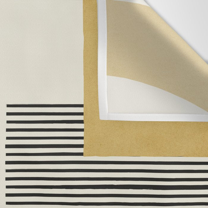 Abstract Lines Composition - Gold Yellow Wall Tapestry Gallery Image 3