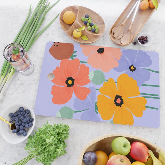 Wild Poppies Cutting Board Gallery Image 2