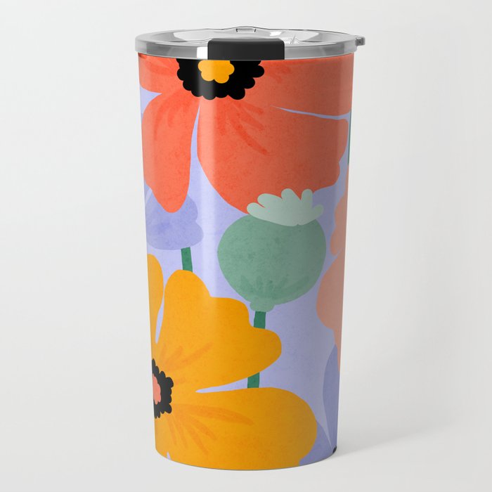 Wild Poppies Travel Mug Gallery Image 1