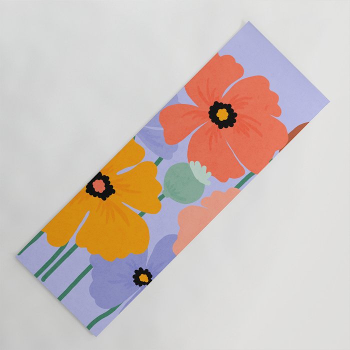 Wild Poppies Yoga Mat Gallery Image 1