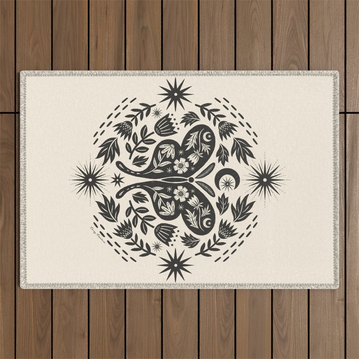 Luna Moth Outdoor Rug Gallery Image 1