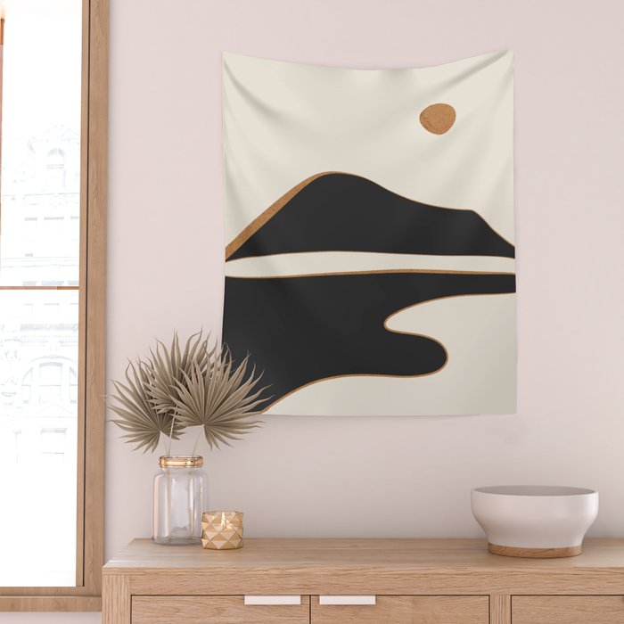 Minimalist Abstract Landscape 2 Wall Tapestry Gallery Image 2