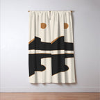 Minimalist Abstract Landscape 2 Window Curtain Gallery Image 3