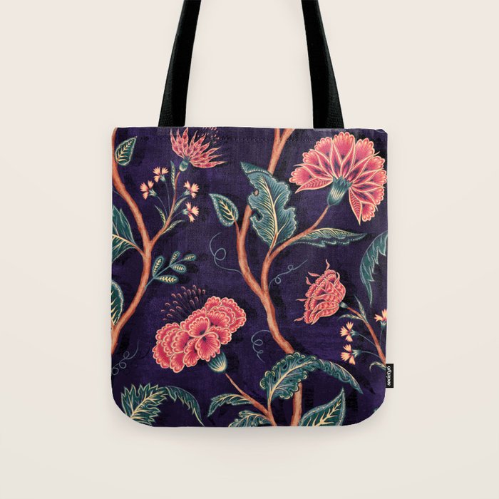 Indienne Vine - Deep Coral  Tote Bag Gallery Image 1