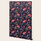 Indienne Vine - Deep Coral  Wallpaper Gallery Image 2