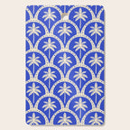 Vintage blue summer palm tree art pattern Cutting Board Gallery Image 1