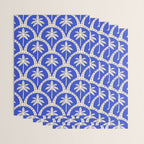 Vintage blue summer palm tree art pattern Wrapping Paper Gallery Image 3