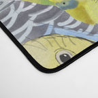 Budgie Parakeets Desk Mat Gallery Image 4
